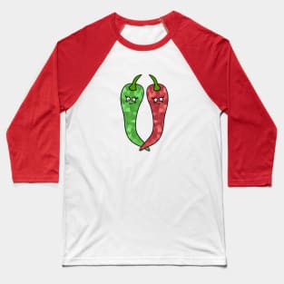 GREEN And Red Hot Peppers Spicy Food Baseball T-Shirt